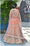 Exhilarating Orange and Teal Embroidered Lehenga- SNT11002