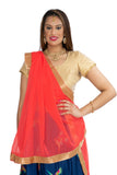 Charming Floris Blue and Orange Lehenga- SNT11079