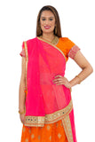 Plush Orange and Pink Lehenga -SNT11075