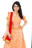 Majestic Peach and Red Gorgeous Lehenga -SNT11029