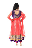 Rich Pink Stonework Anarkali for Wedding Reception