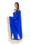 Dazzling Blue Ready-Made Pre-Pleated Sari-SNT10092