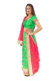 Vibrant Green and Red Lehenga-SNT11082
