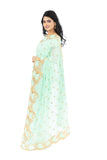 Pastel Green Pre-Pleated Ready-Made Sari-SNT10081