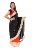 Sparkling Endless Galaxy Pre-Pleated Sari