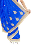 Kashmira Royal Blue Pre-Pleated Indian Wedding Sari