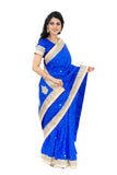 Kashmira Royal Blue Pre-Pleated Indian Wedding Sari