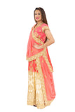 Exquisite Pink And Gold Lehenga -SNT11078