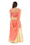 Exquisite Pink And Gold Lehenga -SNT11078