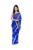 Sizzling Modern Royal Blue Ready-Made Pre-Pleated Sari