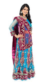 Centric Blue And Berry Lehenga- SNT11076