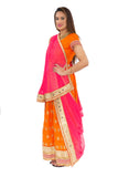 Plush Orange and Pink Lehenga -SNT11075