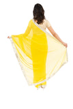 Vibrant Sunshine Yellow Pre-Pleated Ready-Made Sari