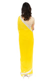 Vibrant Sunshine Yellow Pre-Pleated Ready-Made Sari