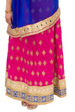 Charming Pink and Royal Blue Lehenga- SNT11072