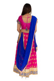 Charming Pink and Royal Blue Lehenga- SNT11072