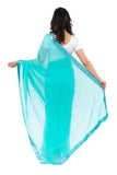 Vibrant Teal Pre-Pleated Ready-Made Sari