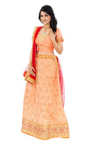 Majestic Peach and Red Gorgeous Lehenga -SNT11029