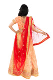 Majestic Peach and Red Gorgeous Lehenga -SNT11029