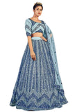 Sparkling Jazzy Blue Lehenga- SNT11013