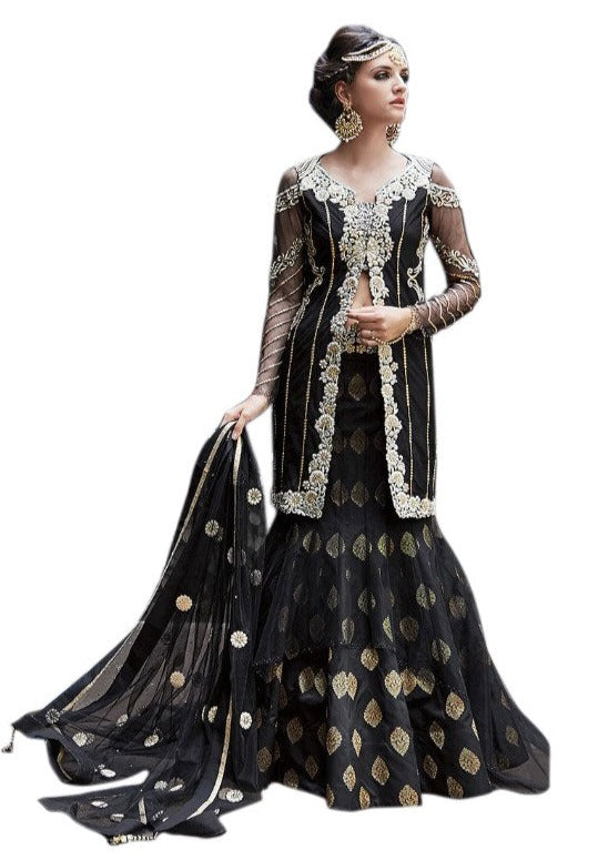 Spicy Midnight Beauty Black Lehenga-SNT11150