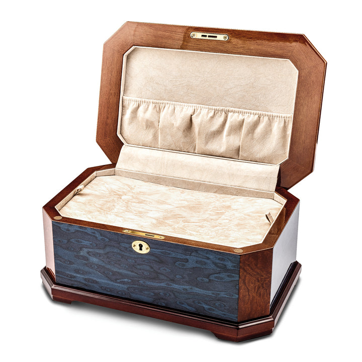 Lux by Jere Sapeli & Blue Cats Eye Veneer High Gloss Locking Memorial Box