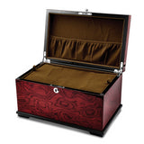 Lux by Jere Dark Mapa Veneer with Mother of Pearl Inlay Locking Memorial Box