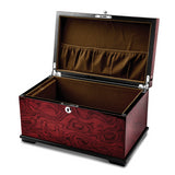 Lux by Jere Dark Mapa Veneer with Mother of Pearl Inlay Locking Memorial Box