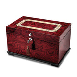 Lux by Jere Dark Mapa Veneer with Mother of Pearl Inlay Locking Memorial Box