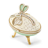 Lux by Jere Authentic Goose Egg "Happy" Crystal Dragonfly Music Box
