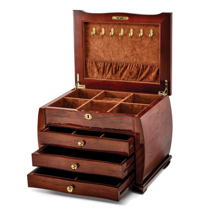 High Gloss Finish 3-drawer Premium Quality Luxury Jewelry Chest