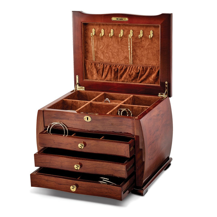 High Gloss Finish 3-drawer Premium Quality Luxury Jewelry Chest