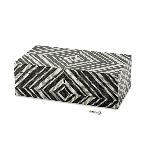 Brazilian Wild Walnut Veneer Locking Jewelry Box