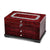 Lux by Jere Rosewood Veneer MOP Inlay 2-Drawer Cream Lining Jewelry Box