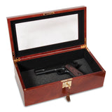 Rosewood Veneer High Gloss Finish Glass Window Multi Use Collector Box