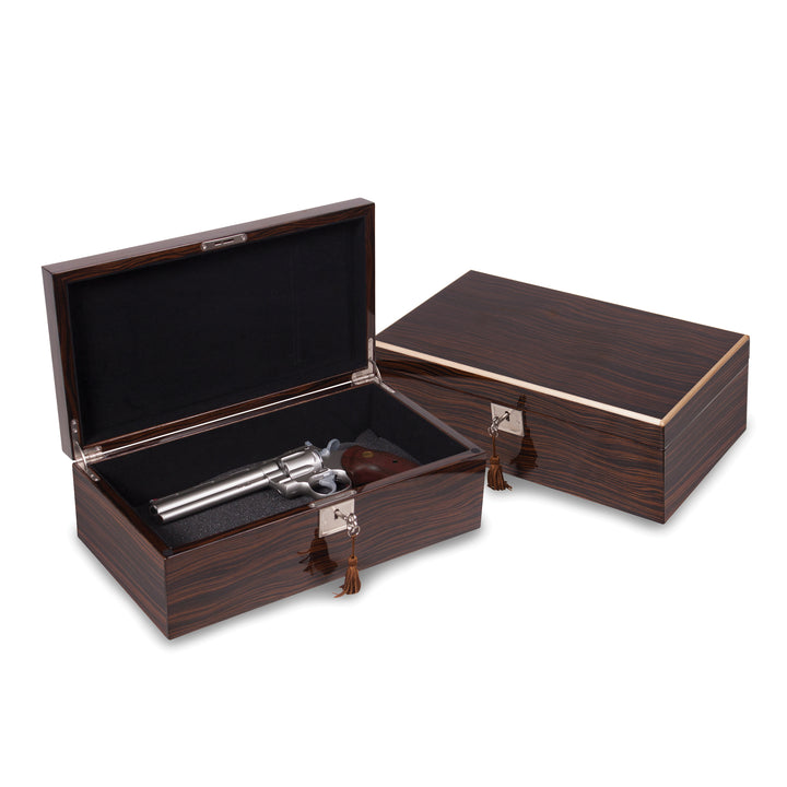 Ebony Veneer High Gloss Finish Multi Use Locking Collector Box