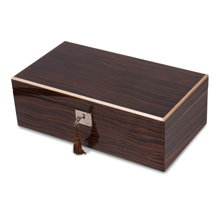 Ebony Veneer High Gloss Finish Multi Use Locking Collector Box