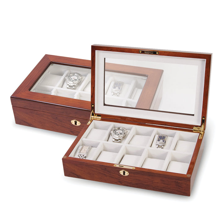 Rosewood w/Window Top 10-Watch Case