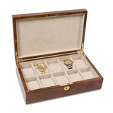 Burlwood Finish 10-watch Case