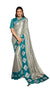 Absolute Stunning Patch Border Shimmer Designer Indian Pre-Pleated Grey Sari -KJL-5201