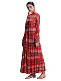 Ritu Kumar Red Geometric Print Dress