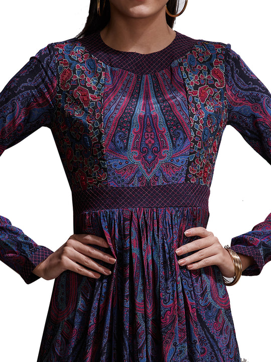 ritu kumar purple dress Buy Label Ritu Kumar Puff Sleeves Ruffled Crepe A-Line Maxi Dress - Dresses for Women 24301646
