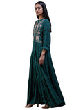 Ritu Kumar Green Embroidered Kurta Dress