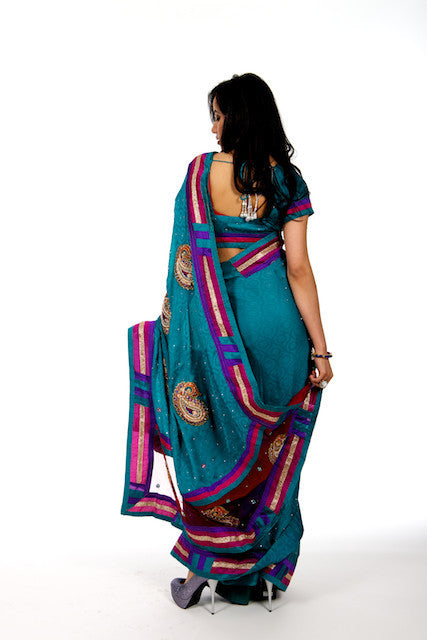 Kairi Icy Blue Saree