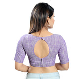 Classy Violet Designer Indian Round Neck Saree Blouse Choli (LEC-1488ELB-Violet)