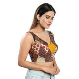 Voguish Grey Designer Indian V-Neck Saree Blouse Choli (LEC-1491-Grey)