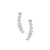 Rivka Friedman White Rhodium Clad Bezel Set Simulated Diamond Hook Earrings