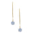 Rivka Friedman 18k Gold Clad Simulated Diamond Threader Earrings