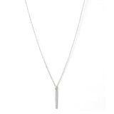 Rivka Friedman 18K Gold Clad CZ Bar Drop Pendant Necklace