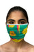 Masaba ReUsable Washable Unisex Face Mask - Double Layered Basil Crayon Flowers Print